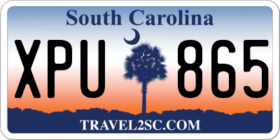 SC license plate XPU865