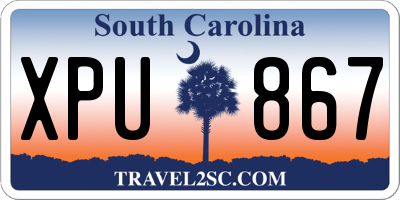 SC license plate XPU867