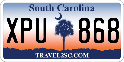 SC license plate XPU868