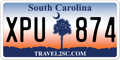 SC license plate XPU874