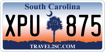 SC license plate XPU875