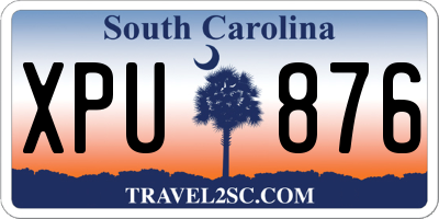SC license plate XPU876
