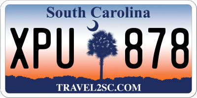 SC license plate XPU878