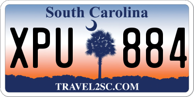 SC license plate XPU884
