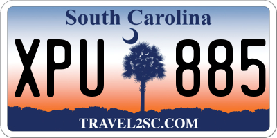 SC license plate XPU885