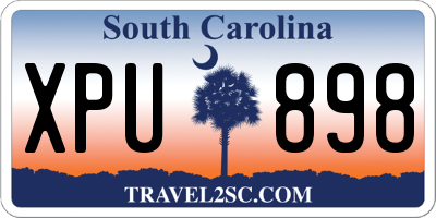 SC license plate XPU898