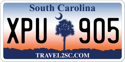 SC license plate XPU905