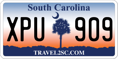 SC license plate XPU909