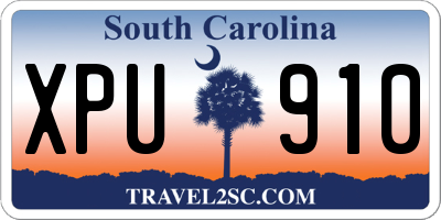 SC license plate XPU910