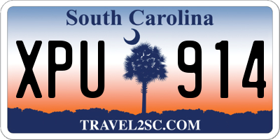 SC license plate XPU914