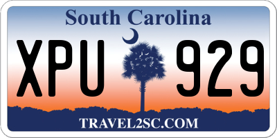 SC license plate XPU929