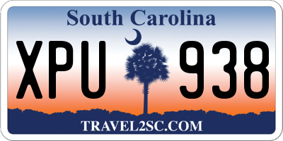 SC license plate XPU938