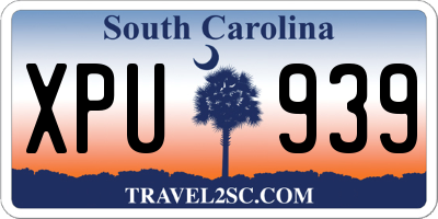 SC license plate XPU939