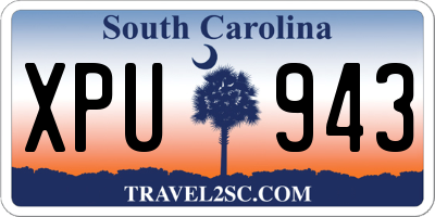 SC license plate XPU943