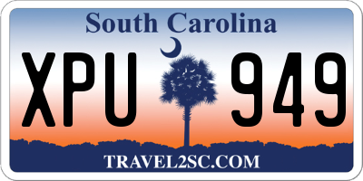 SC license plate XPU949