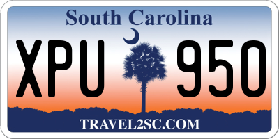 SC license plate XPU950