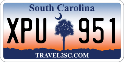 SC license plate XPU951