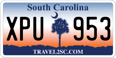 SC license plate XPU953