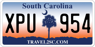 SC license plate XPU954