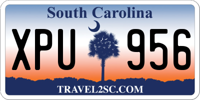 SC license plate XPU956