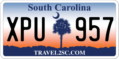 SC license plate XPU957