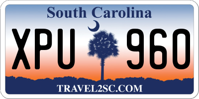 SC license plate XPU960