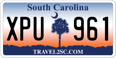 SC license plate XPU961