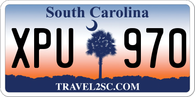SC license plate XPU970