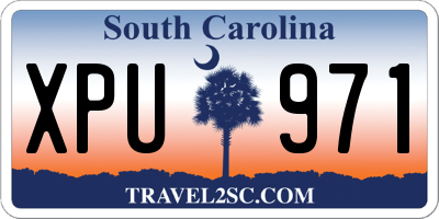 SC license plate XPU971