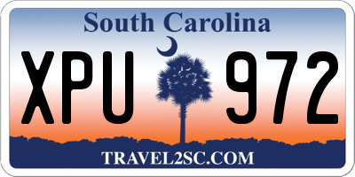SC license plate XPU972