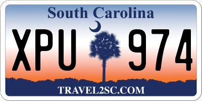 SC license plate XPU974