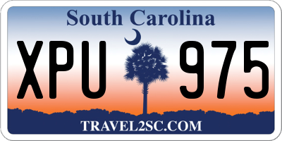 SC license plate XPU975