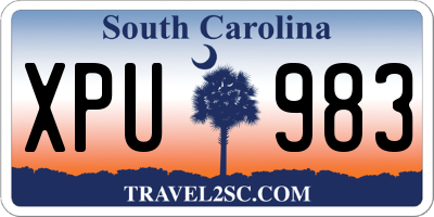 SC license plate XPU983