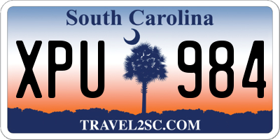 SC license plate XPU984