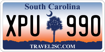 SC license plate XPU990