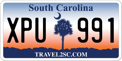 SC license plate XPU991