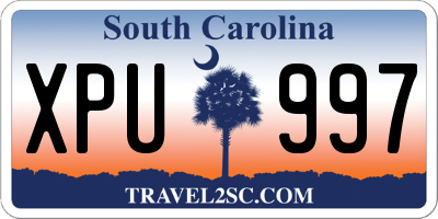 SC license plate XPU997