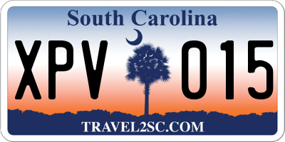 SC license plate XPV015