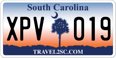 SC license plate XPV019