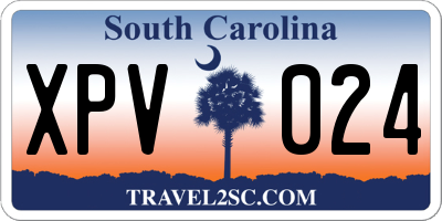 SC license plate XPV024