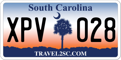 SC license plate XPV028