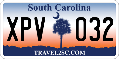 SC license plate XPV032
