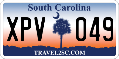 SC license plate XPV049
