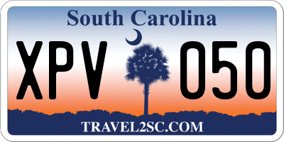 SC license plate XPV050