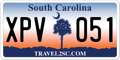 SC license plate XPV051