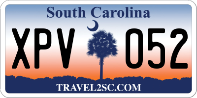 SC license plate XPV052