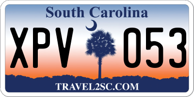 SC license plate XPV053