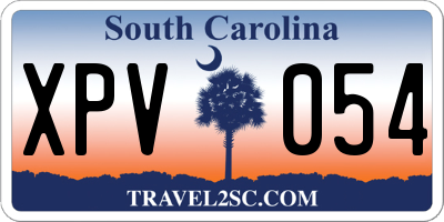 SC license plate XPV054