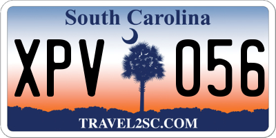 SC license plate XPV056