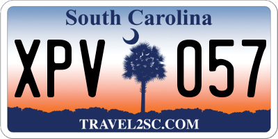 SC license plate XPV057